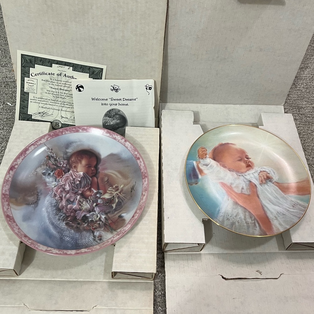 Baby Themed Porcelain Plates SET of 2